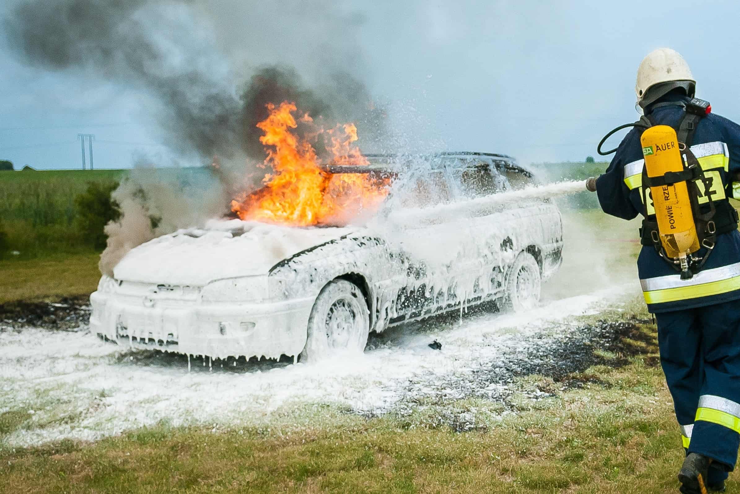 Electric car fire