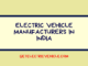 electric vehicle manufacturers in India