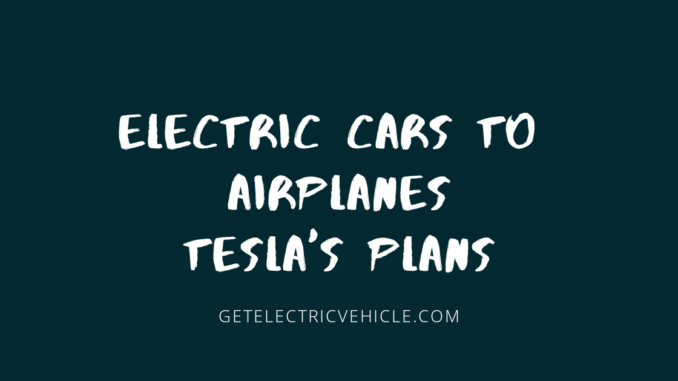 Tesla electric airplane